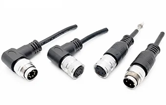 M12 male and female straight and right-angle cable assemblies for industrial automation